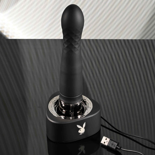 Evolved Playboy Pleasure Pleasure Zone Thrusting Vibrator with Dual Action - - Waterproof Vibrators