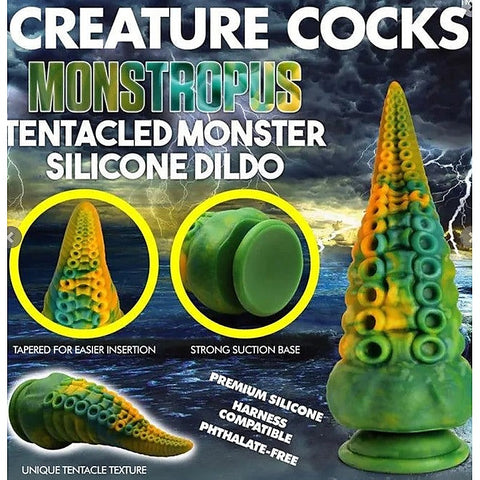 Monstropus Tentacled Monster Silicone Dildo by XR Brands - Non-Realistic Dildos