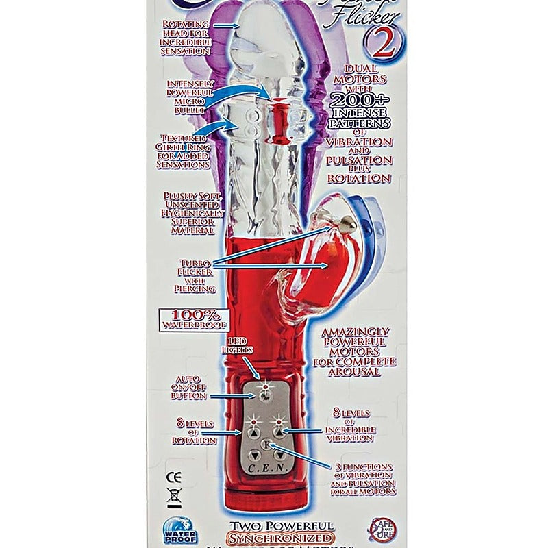 Pierced Flicker #2 Vibrator by California Exotics - Rabbit Vibrators
