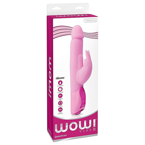 WOW! 6 Trifecta Multi Functions Rabbit Vibrator by Pipedream - Rabbit Vibrators
