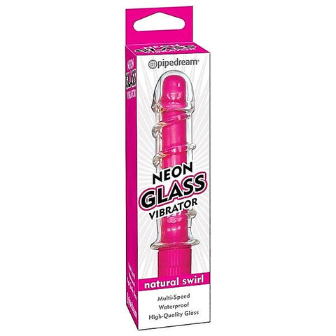 Neon Glass Adult Vibrator Twirl by Pipedream Products - Glass Sex Toys