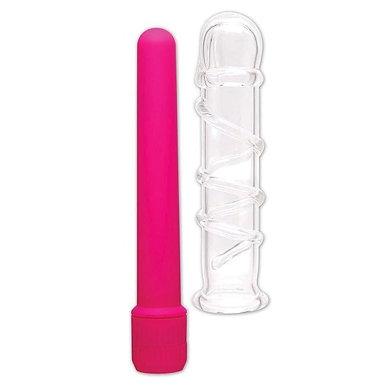 Neon Glass Adult Vibrator Twirl by Pipedream Products - Glass Sex Toys