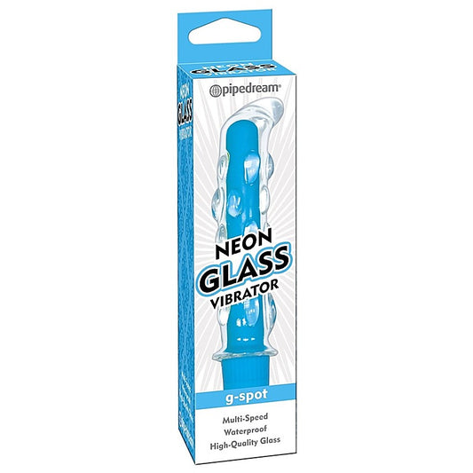 Neon Glass Multi Speed Glass G-Spot Vibrator - Glass Sex Toys