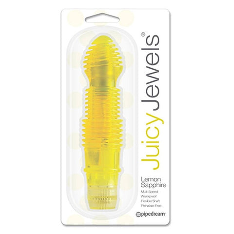 Juicy Jewels Lemon Sapphire G-Spot Vibrator by Pipedream - Waterproof Vibrators