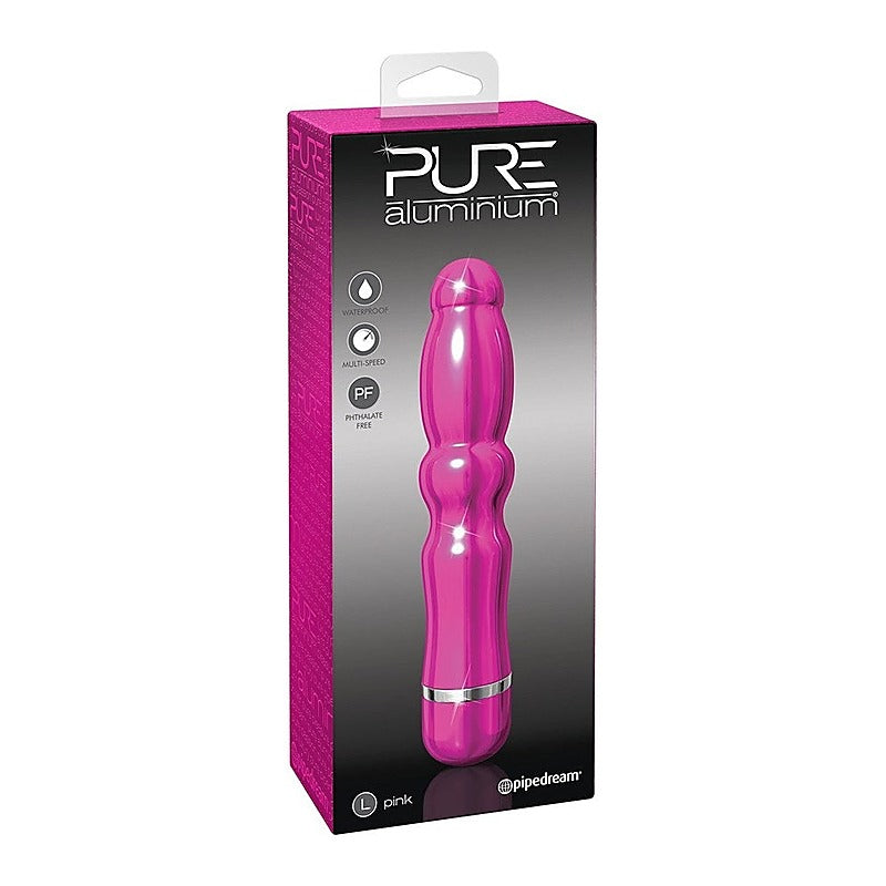 Pure Aluminium G Spot Vibrator Pink Large - G-Spot Vibrators