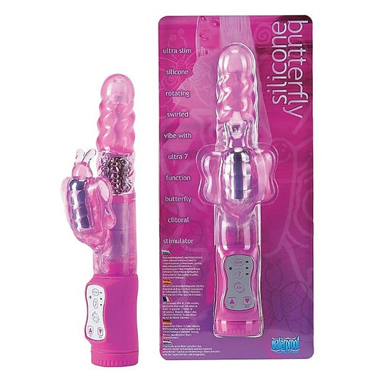 Silicone Butterfly Vibrator by Seven Creations - Rabbit Vibrators
