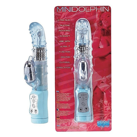 Exotik Mini Dolphin Blue by Seven Creations - Rabbit Vibrators