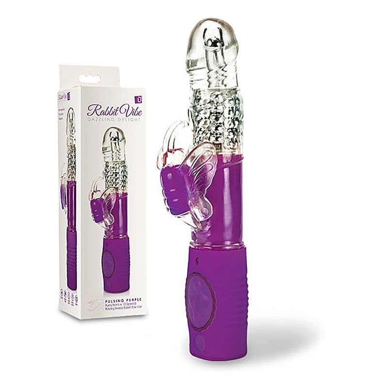 Topco Rabbit Vibe Dazzling Delight USB Rechargeable Dual Stimulation - Rabbit Vibrators
