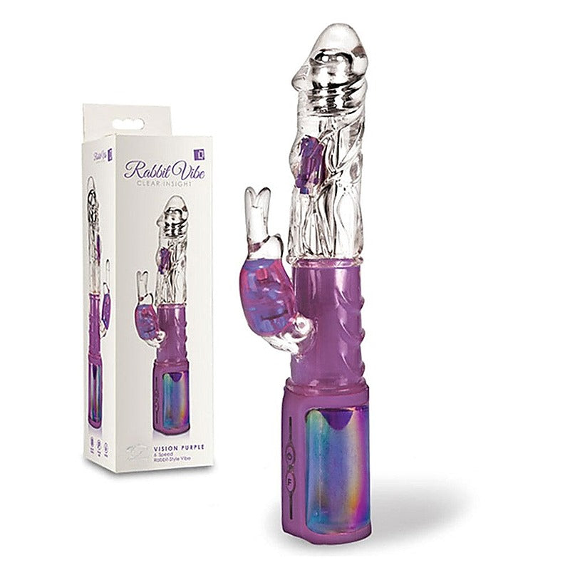 Topco Rabbit Vibe Clear Insight Dual Stimulation Vibrator - Rabbit Vibrators