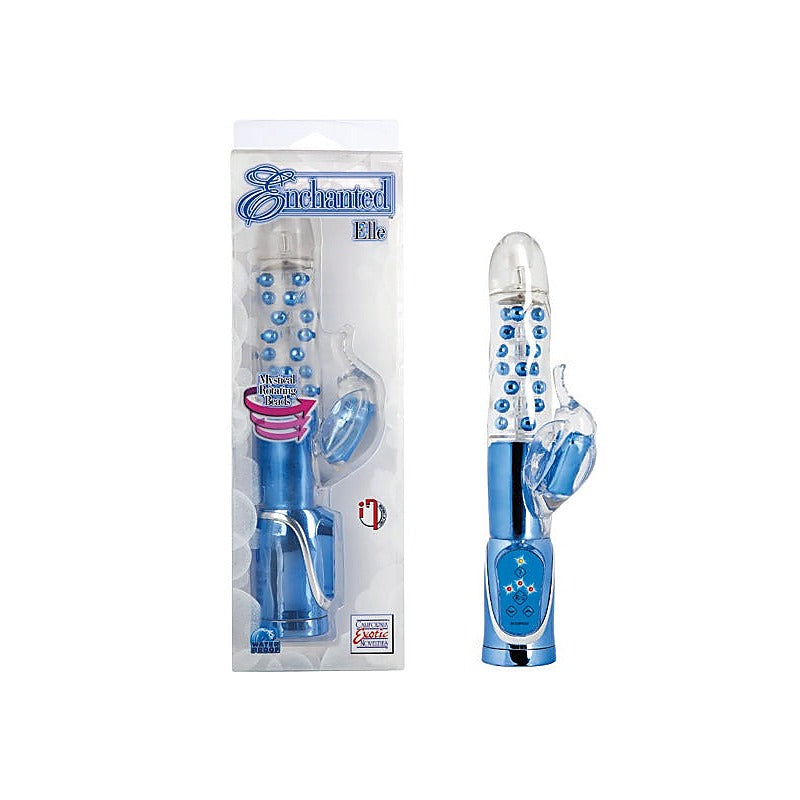 California Exotics Enchanted Elle Rabbit Vibrator with Rotating Beads - Rabbit Vibrators