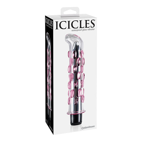 Icicles No. 19 Waterproof Glass Vibrator by Pipedream - Waterproof Vibrators