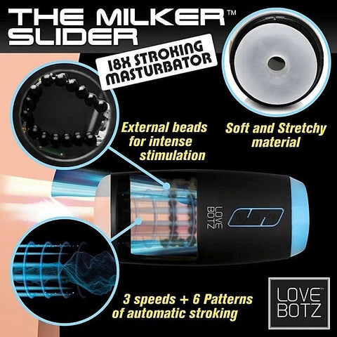 Milker Slider 18X by XR Brands - Masturbators and Strokers
