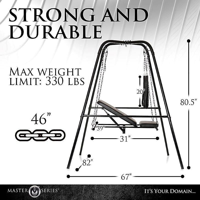 XR Brands Master Series Throne Luxurious Adjustable Sex Sling for Adventures - Sex Swings And Slings