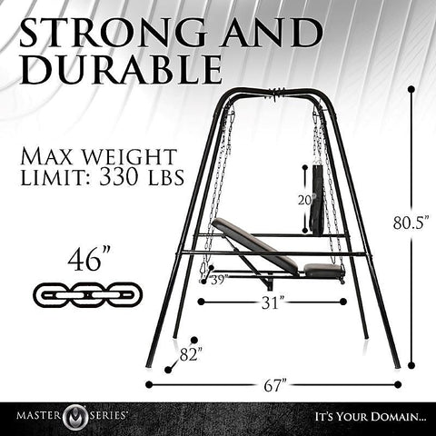 XR Brands Master Series Throne Luxurious Adjustable Sex Sling for Adventures - Sex Swings And Slings