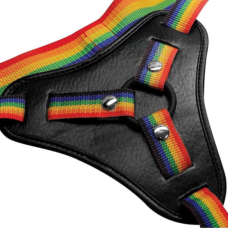 Vibrant Rainbow Strap-On Harness by XR Brands - Strap On Sextoys