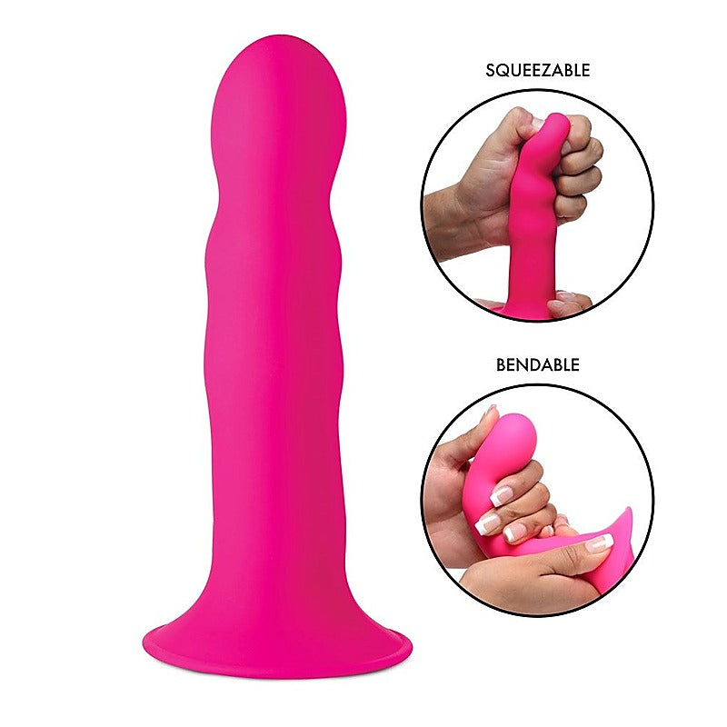 Premium Squeeze-It Wavy Dildo by XR Brands - Realistic Dildos