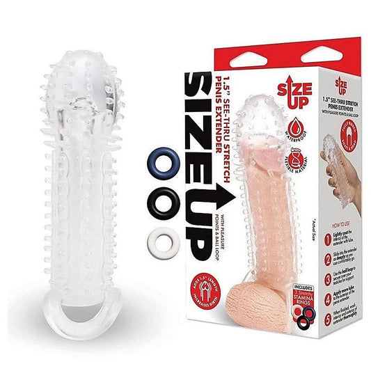 Size Up 1.5 Inch Transparent Comfort Extender - Pumps, Extenders and Sleeves