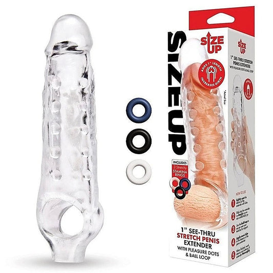 Size Up 1 Inch Penis Enlargement Sleeve - Pumps, Extenders and Sleeves