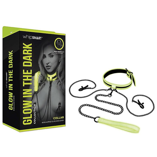WhipSmart Glow In Dark Collar, Clips + Leash - Collars and Leads