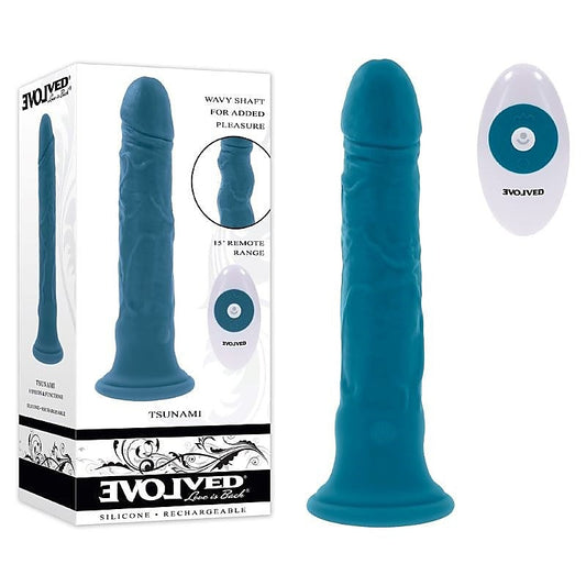 TSUNAMI Waterproof Vibrating Dildo by Evolved - Realistic Dildos