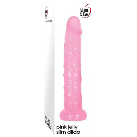 Pink Jelly Slim Dildo by Adam & Eve Sextoys - Realistic Dildos