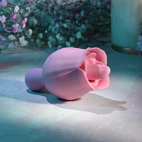 Dual-Ended Clit Flicking Rose by Adam & Eve - Finger and Tongue Vibrators