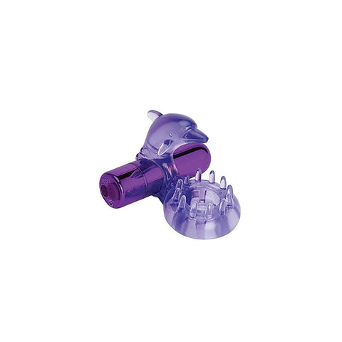 Rechargeable Dolphin Cock Ring with Ticklers - Vibrating Cock Rings