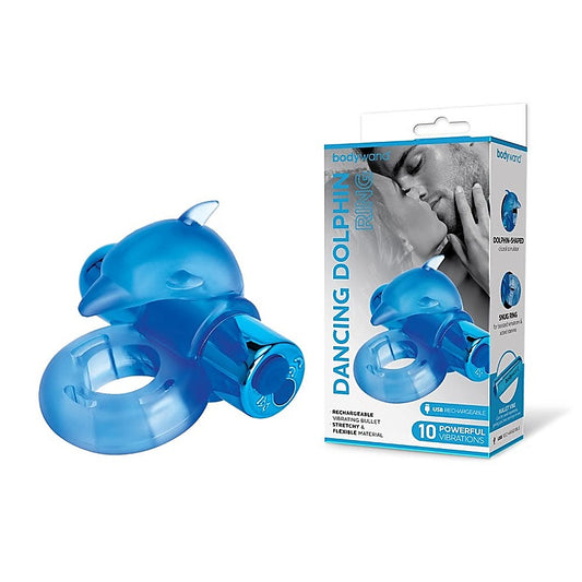 Rechargeable Dual-Cock Ring Vibrating Pleasure Enhancer - Vibrating Cock Rings