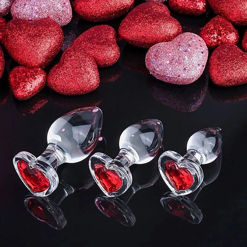 Luxurious Glass Anal Plug Set by Adam & Eve Sextoys - Butt Plugs