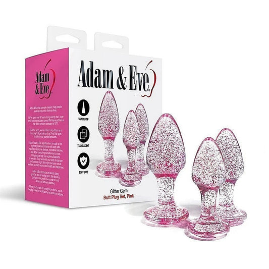 Glitter Gem Butt Plug Collection by Adam & Eve - Butt Plugs