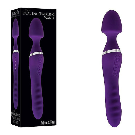 Dual End Twirling Pleasure Wand by Adam & Eve - Body Wands
