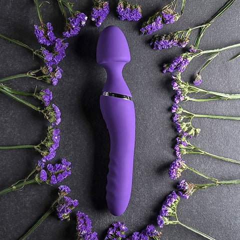 Dual End Twirling Pleasure Wand by Adam & Eve - Body Wands