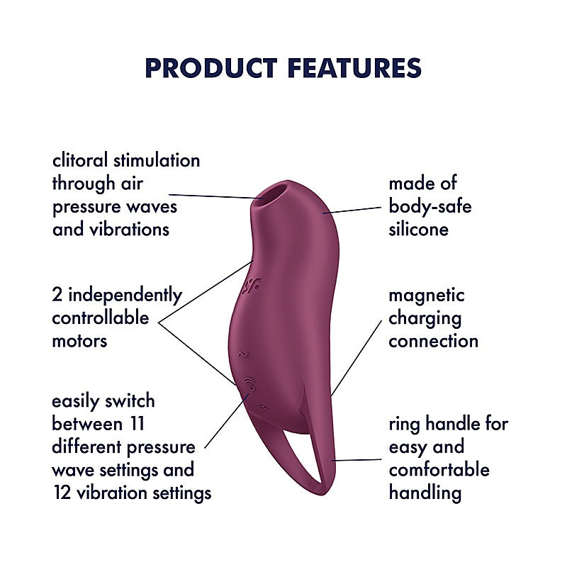 Pocket Pro 1 Multi Functions Silicone Clitoral Massager - Clit Ticklers and Pulsators
