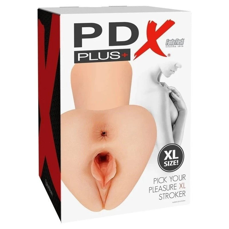 Pipedream Products PDX Plus Pick Your Pleasure Male Stroker XL Dual Entry - - Realistic Butts And Vaginas