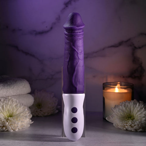 Evolved PLUM THRUST Rechargeable Vibrator with Dual Motor Thrusting Action - Realistic Dildos