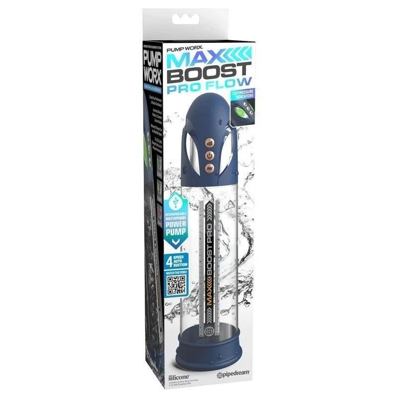 Pipedream Products Pump Worx Max Boost Pro Flow Penis Pump Advanced Suction - - Realistic Butts And Vaginas