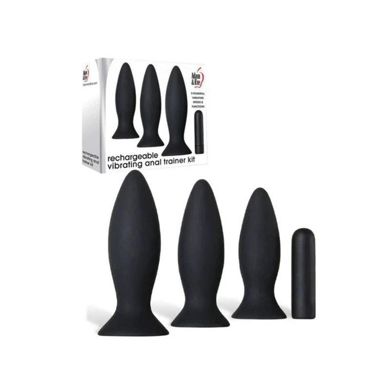 Adam & Eve Deluxe Vibrating Anal Exploration Kit with 9 Vibration Modes - - Butt Plugs