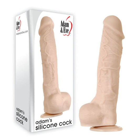 Adam & Eve Adams Silicone Cock 10 Inches of Realistic Pleasure - - Realistic Dildos