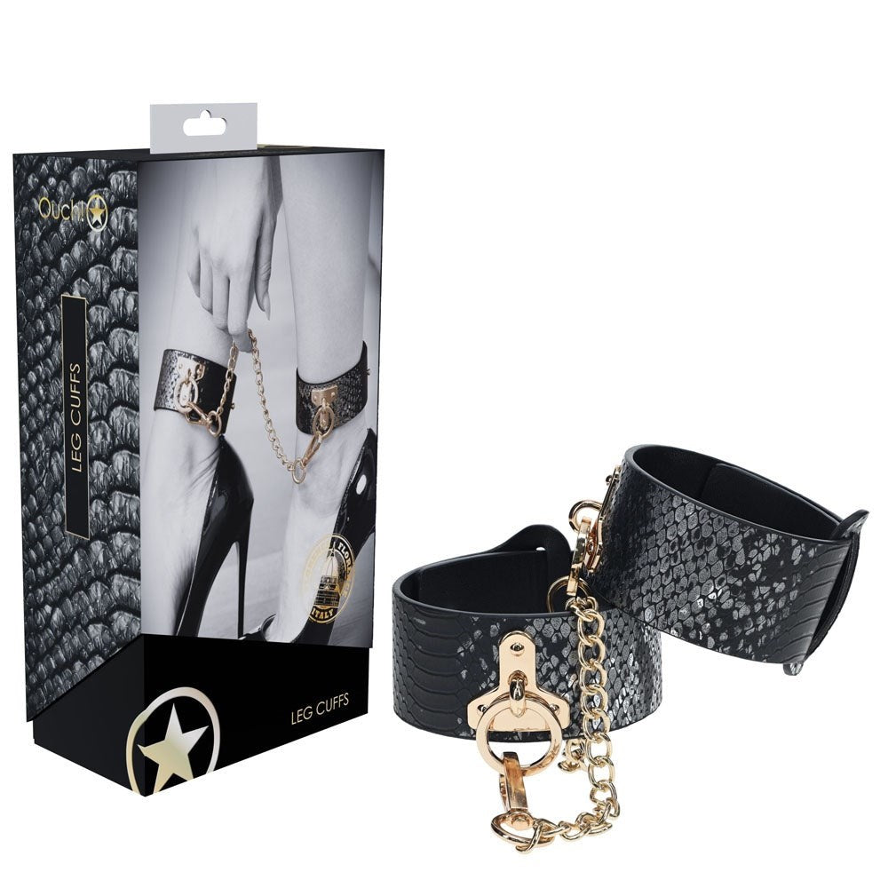 Shots Toys OUCH! FLORENCE BDSM Play Leg Cuffs Premium Bondage Restraints - - Cuffs and Restraints