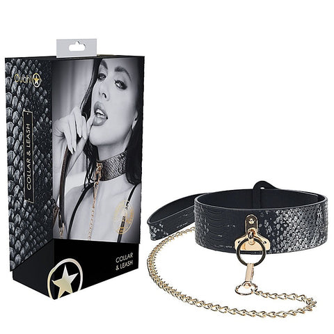 Leather BDSM Collar & Leash by Shots Toys - Bondage Kits