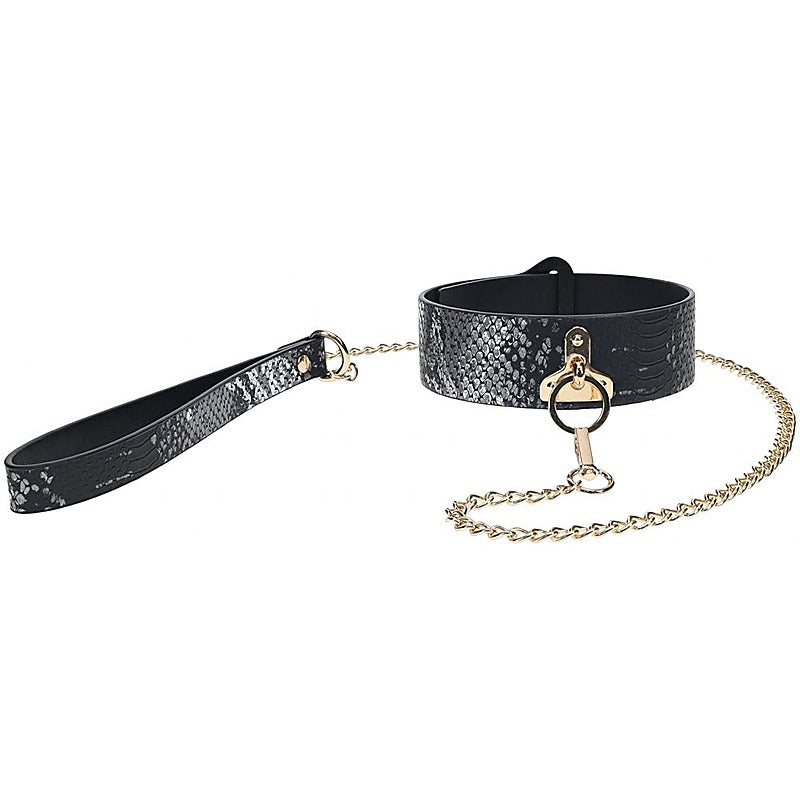 Leather BDSM Collar & Leash by Shots Toys - Bondage Kits