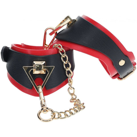 Shots Toys Luxurious OUCH! MILAN BDSM Handcuffs Premium Leather Restraints - Cuffs and Restraints
