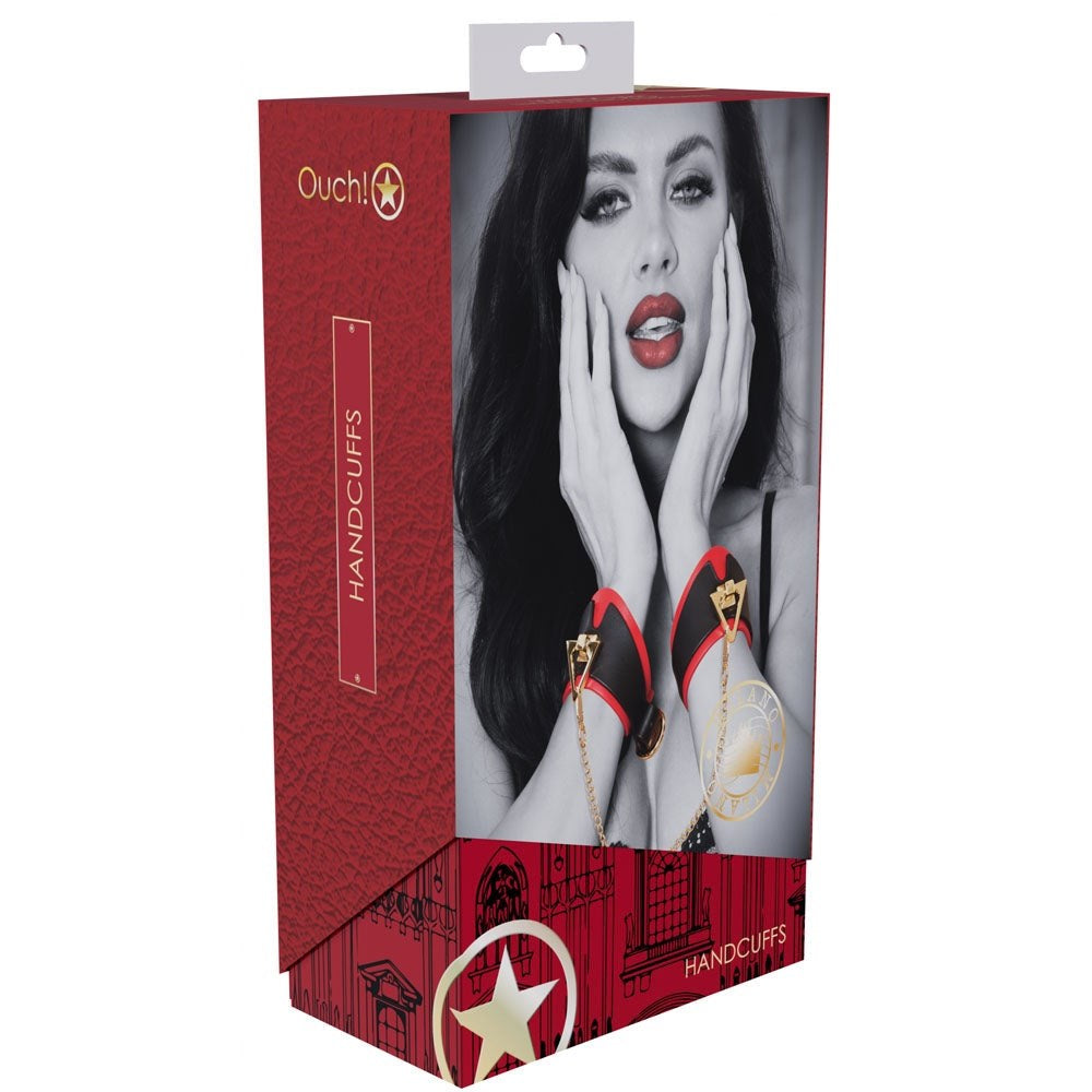 Shots Toys Luxurious OUCH! MILAN BDSM Handcuffs Premium Leather Restraints - - Cuffs and Restraints