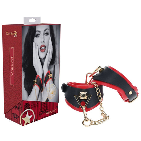 Shots Toys Luxurious OUCH! MILAN BDSM Handcuffs Premium Leather Restraints - Cuffs and Restraints
