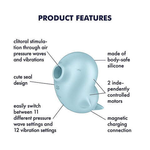 Sassy Seal Air Pulse Clitoral Stimulator by Satisfyer - Clit Ticklers and Pulsators