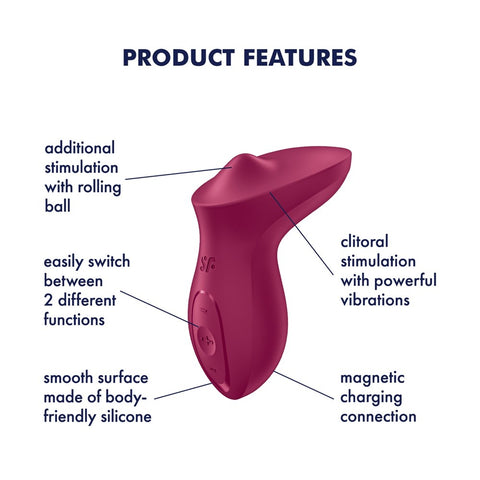 Satisfyer Exciterrr 13 Functions Vibrating Clitoral Stimulator Rolling Patterns - Rabbit Vibrators