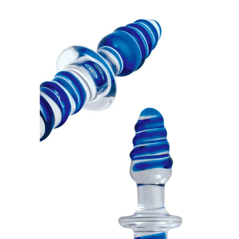 Adam & Eve Twisted Love Glass Dildo with Dual Ended Design - Glass Sex Toys