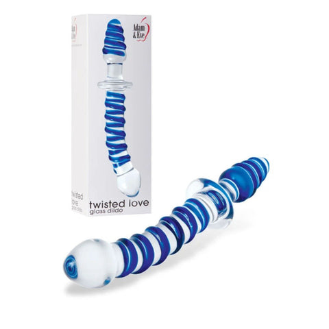 Adam & Eve Twisted Love Glass Dildo with Dual Ended Design - Glass Sex Toys