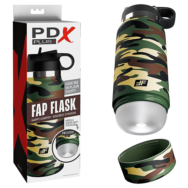 PDX Plus Fap Flask Happy Camper by Pipedream Products - Masturbators and Strokers
