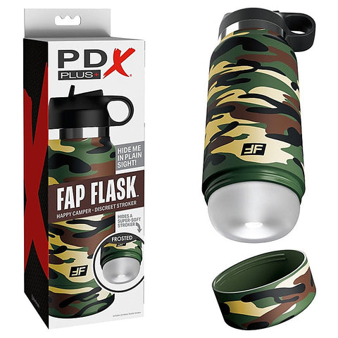PDX Plus Fap Flask Happy Camper by Pipedream Products - Masturbators and Strokers